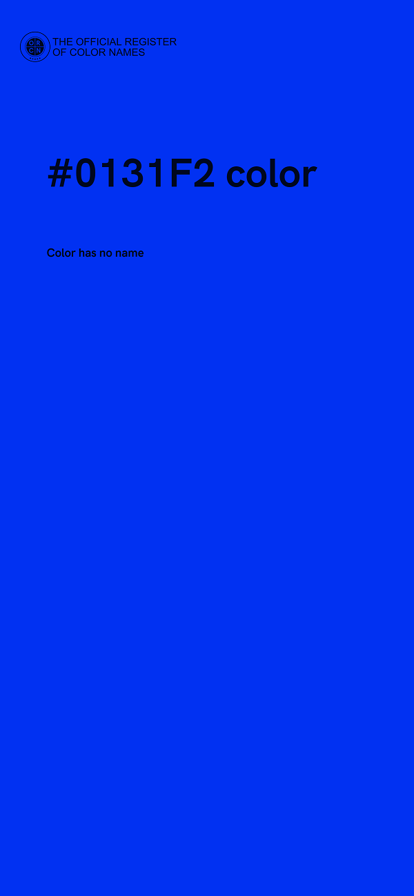 #0131F2 color image