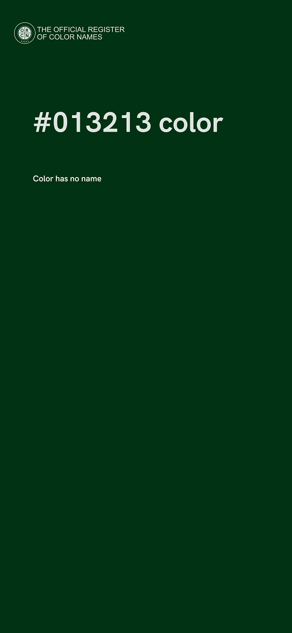 #013213 color image
