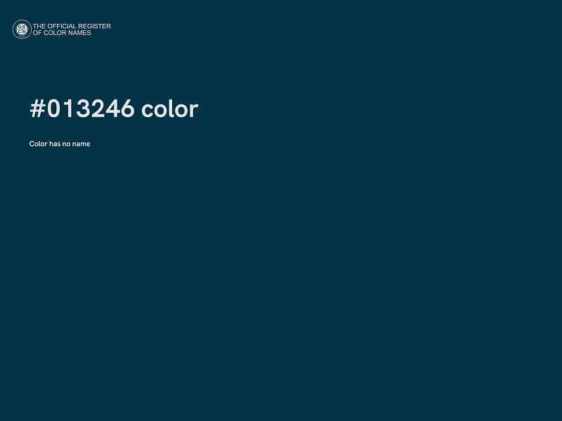 #013246 color image