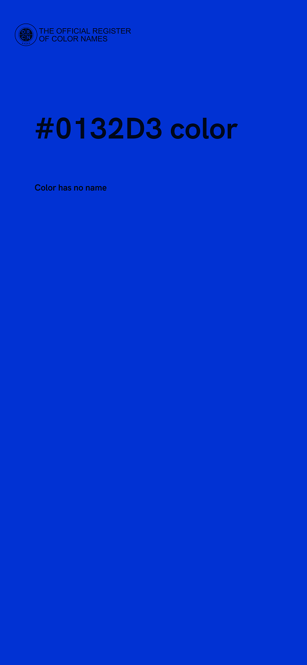 #0132D3 color image