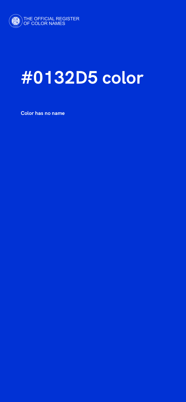 #0132D5 color image