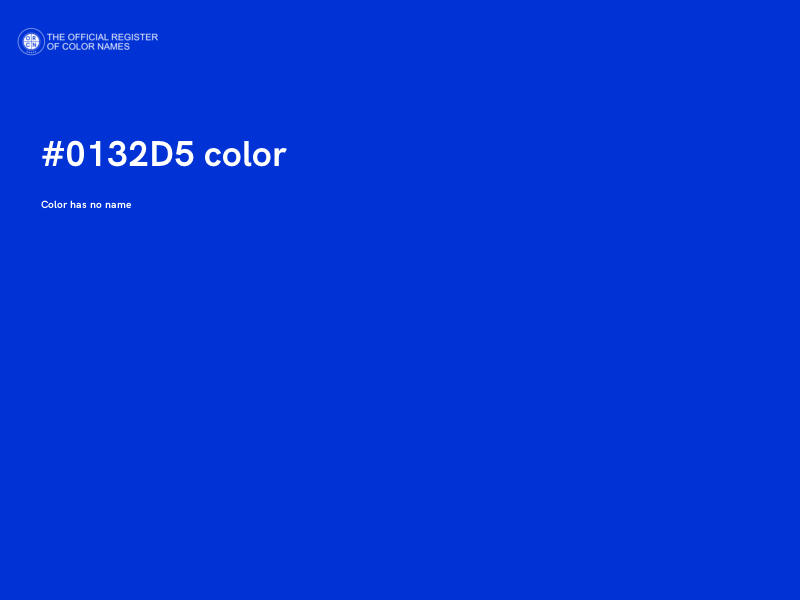 #0132D5 color image