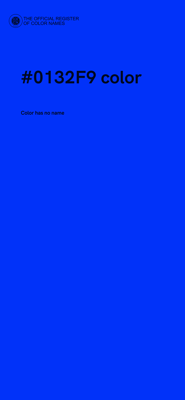 #0132F9 color image