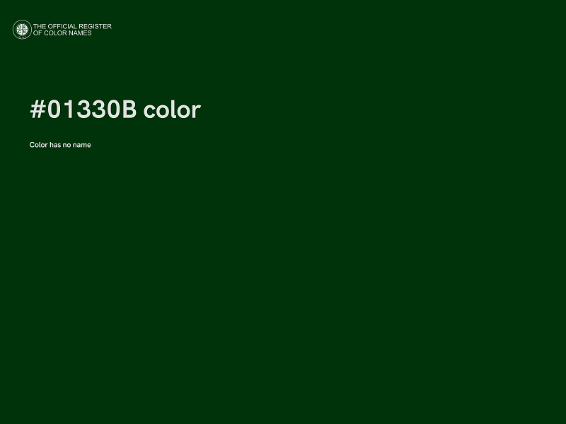 #01330B color image