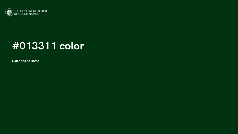 #013311 color image