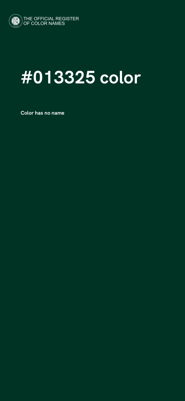 #013325 color image