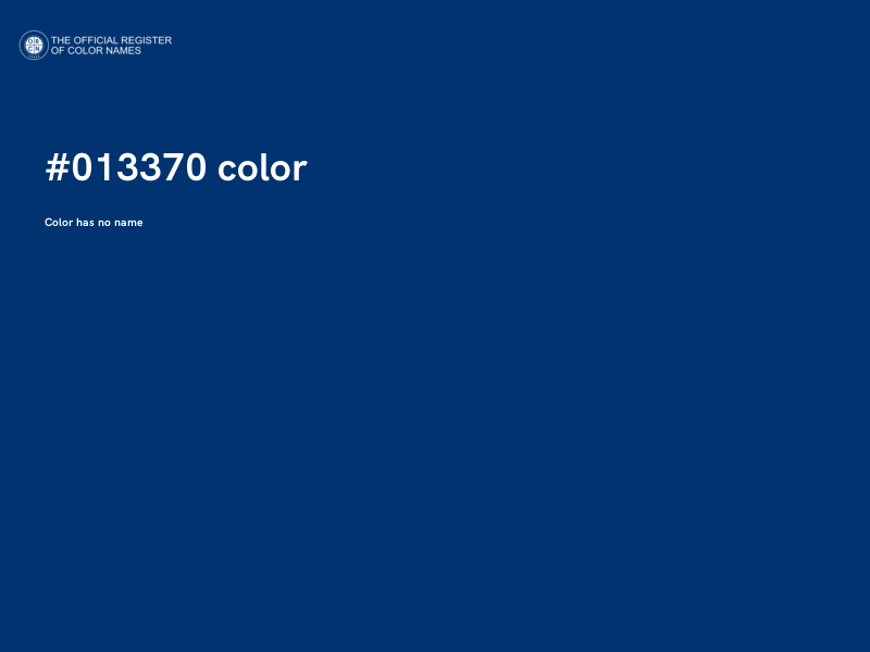 #013370 color image