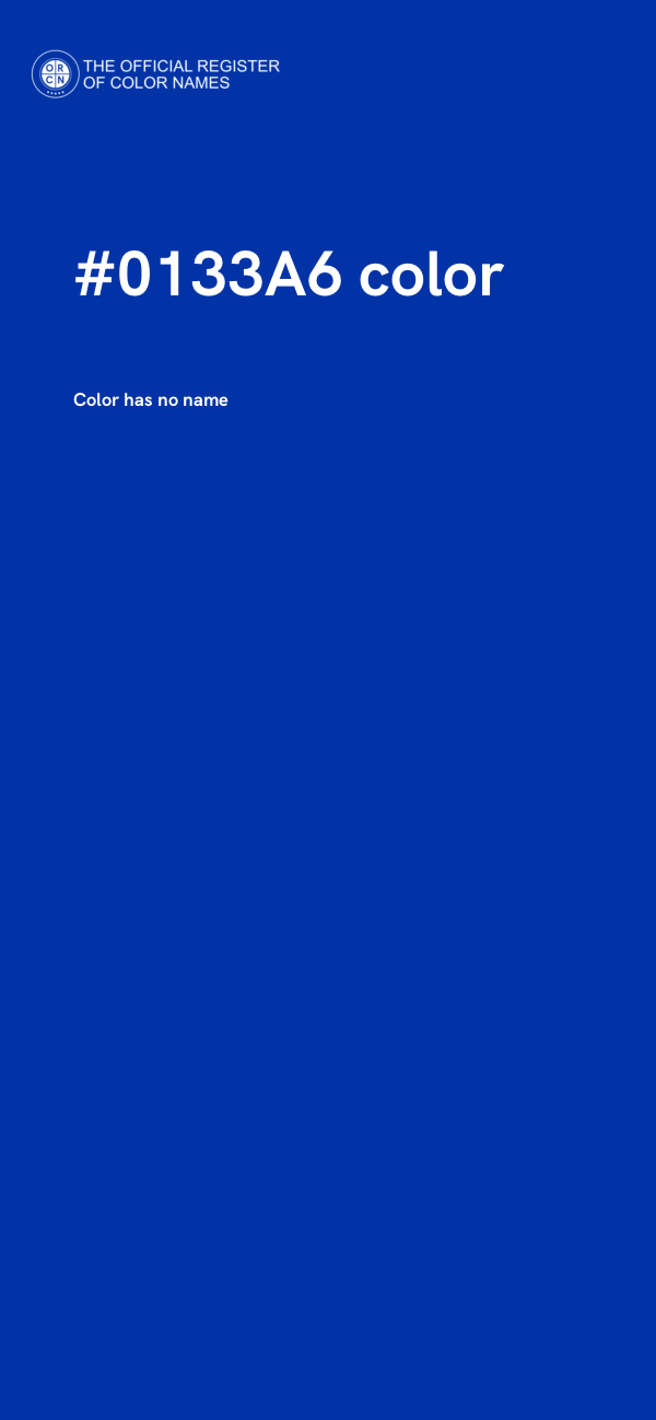 #0133A6 color image