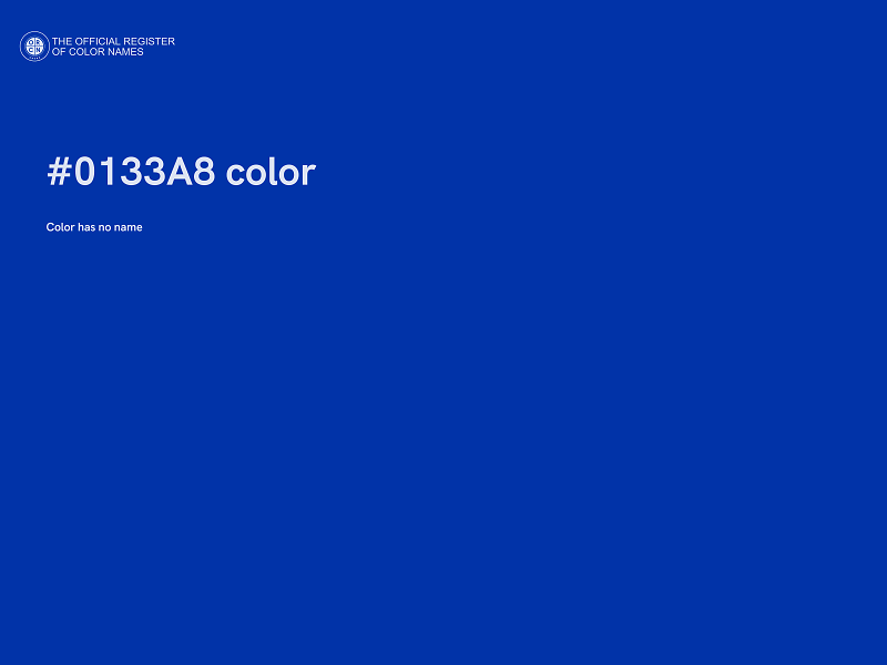 #0133A8 color image