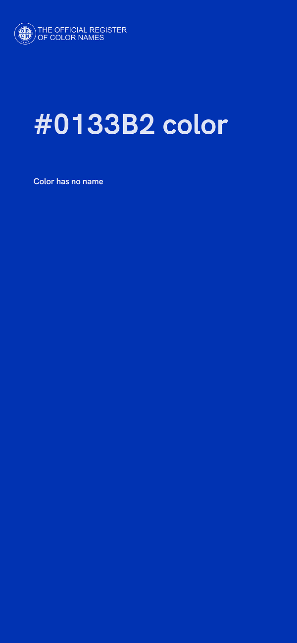 #0133B2 color image