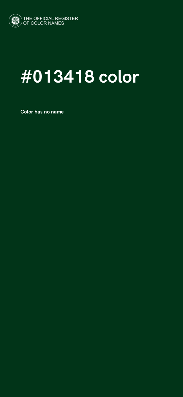 #013418 color image