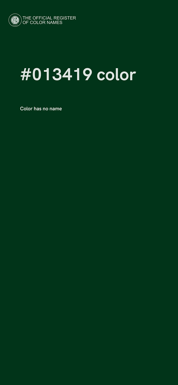 #013419 color image