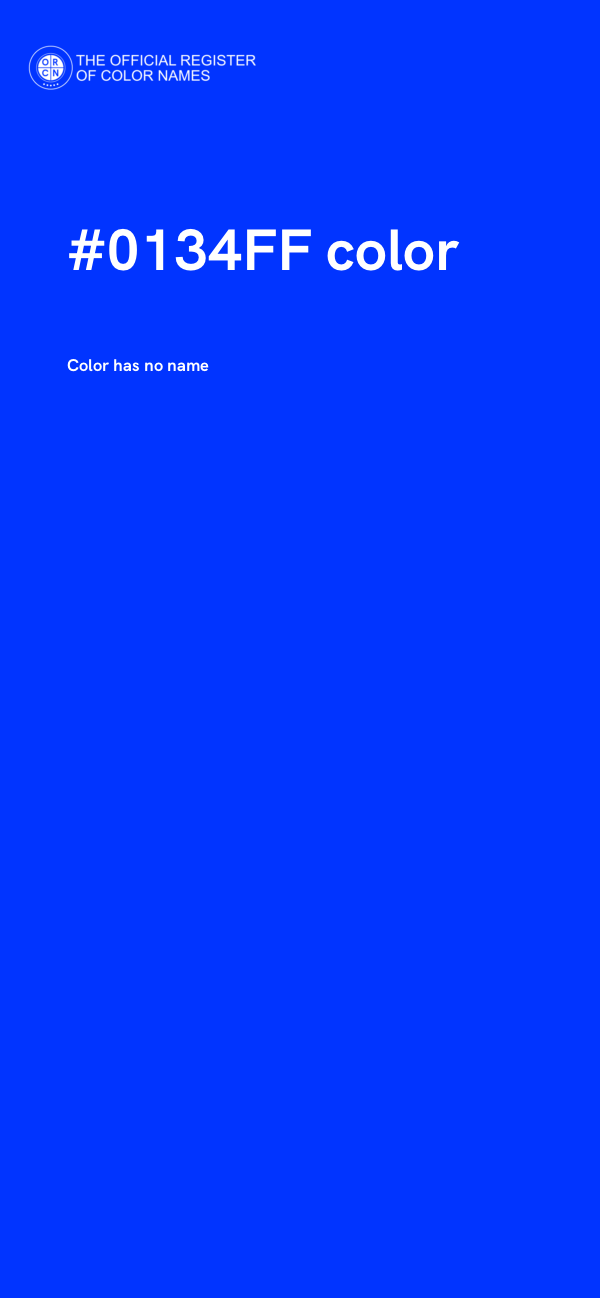 #0134FF color image