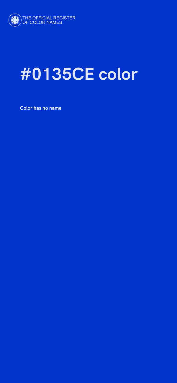 #0135CE color image