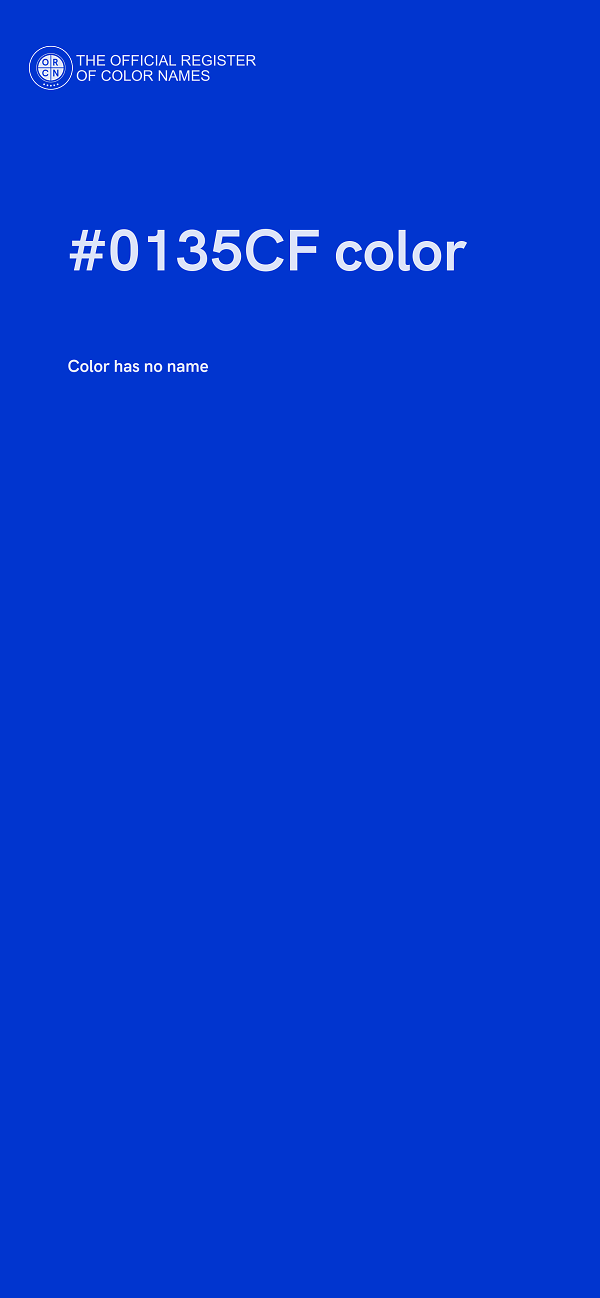 #0135CF color image