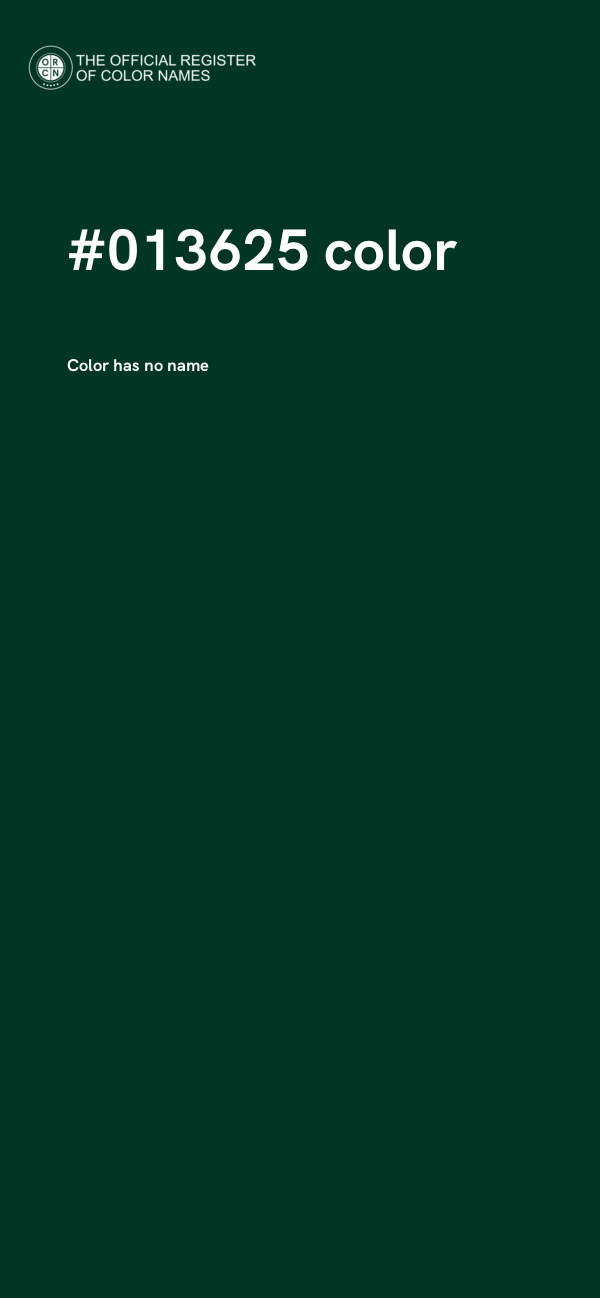 #013625 color image