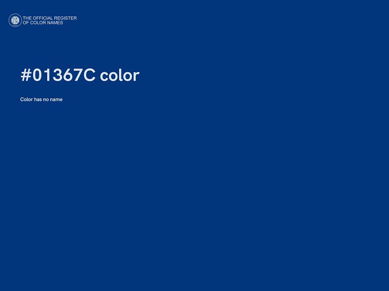 #01367C color image
