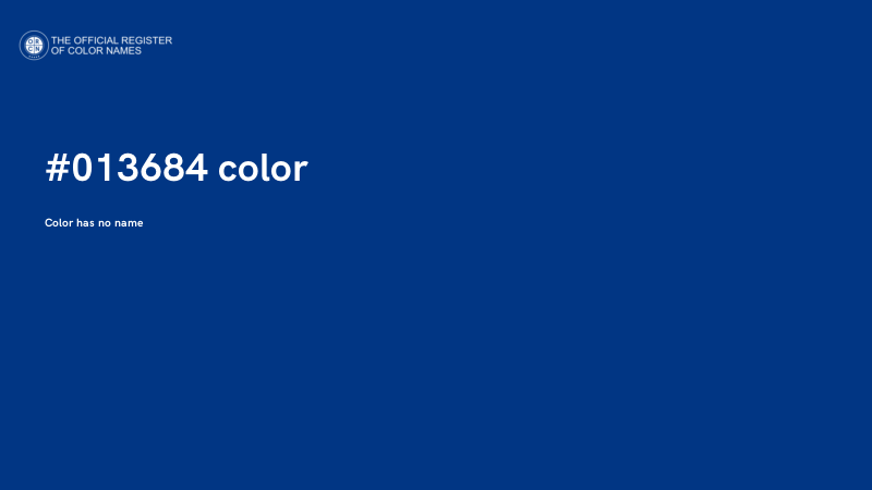 #013684 color image