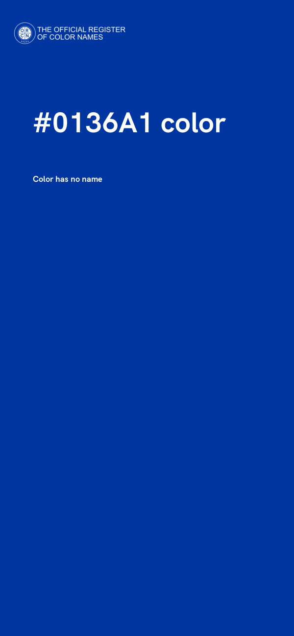 #0136A1 color image