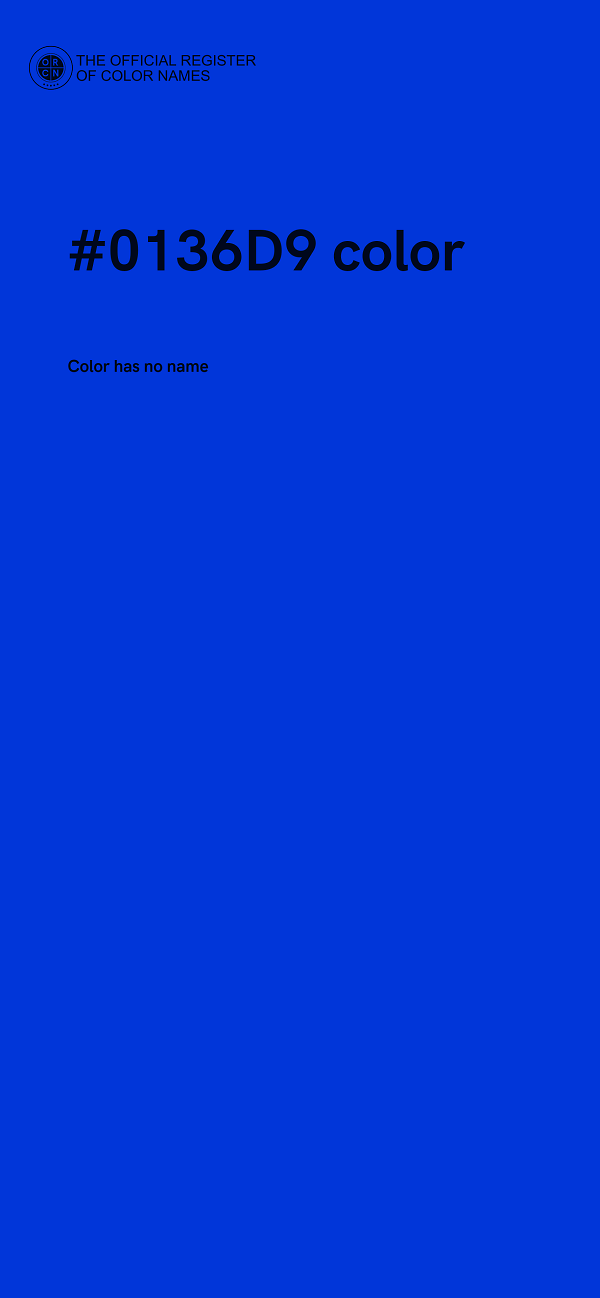 #0136D9 color image