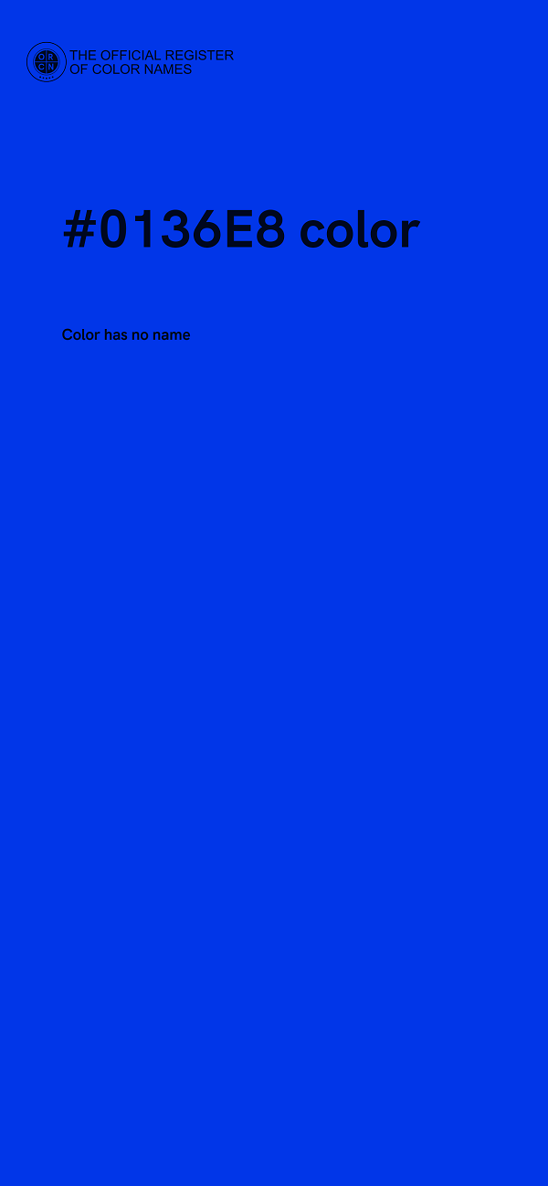 #0136E8 color image