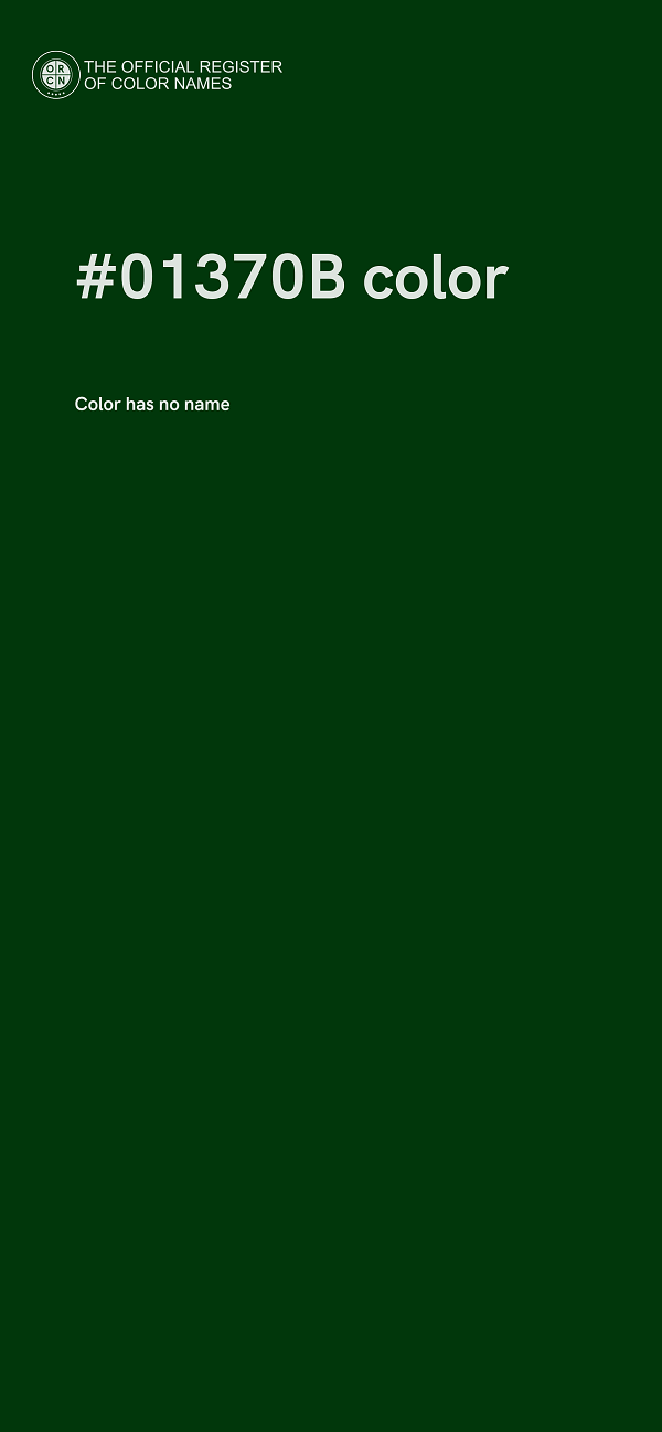 #01370B color image