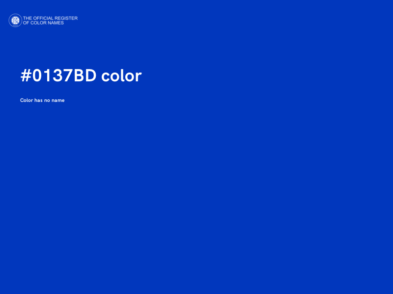 #0137BD color image