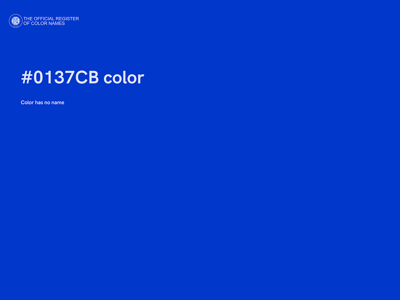 #0137CB color image