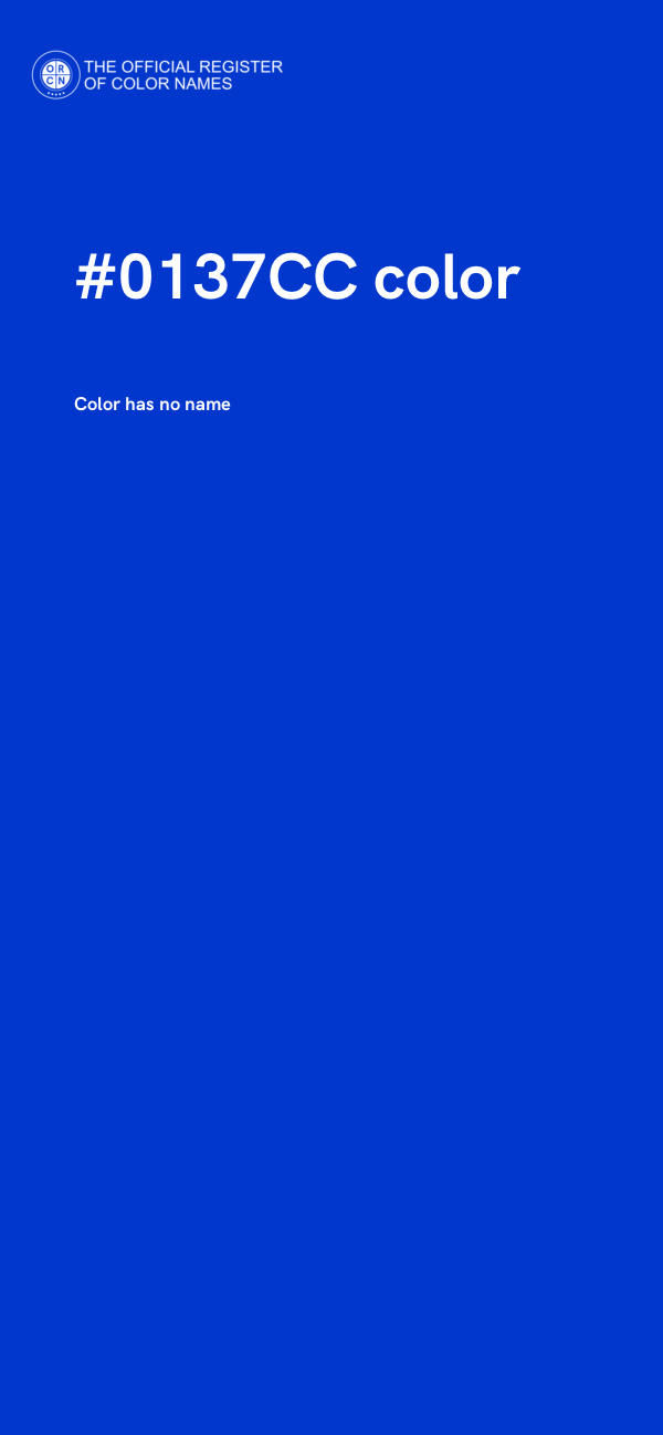 #0137CC color image