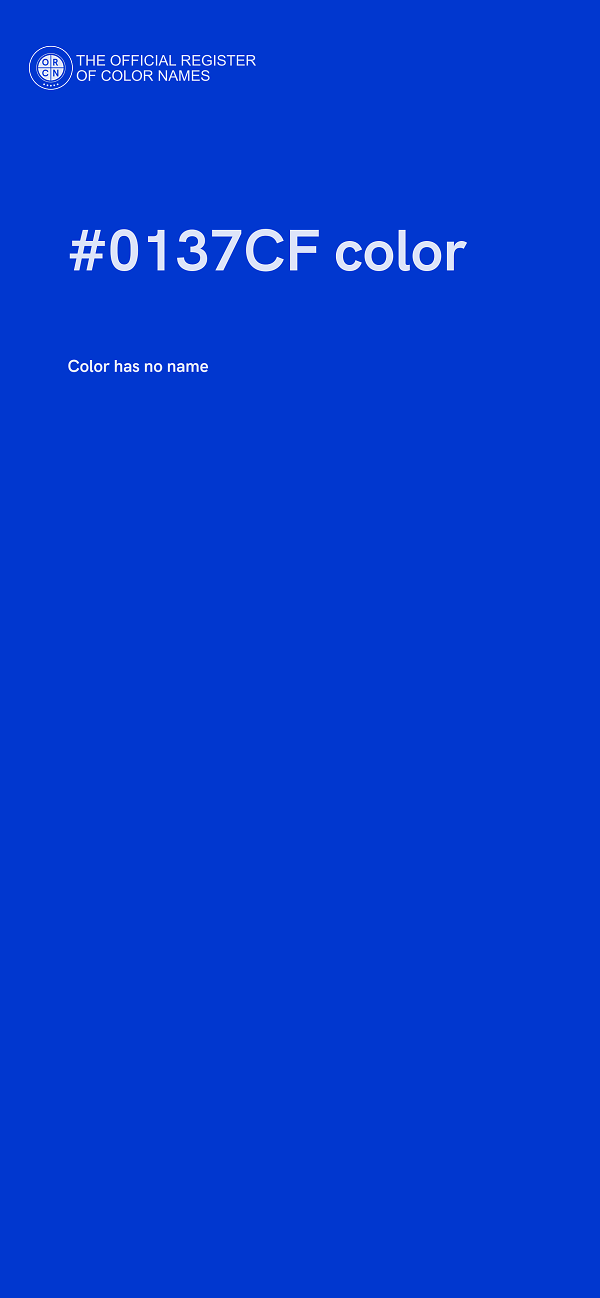 #0137CF color image