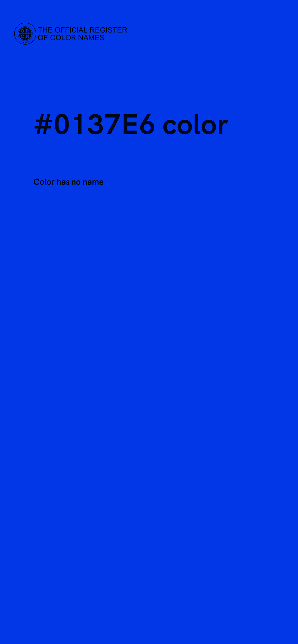 #0137E6 color image