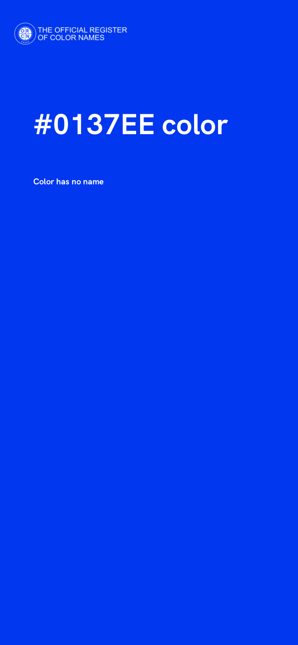 #0137EE color image