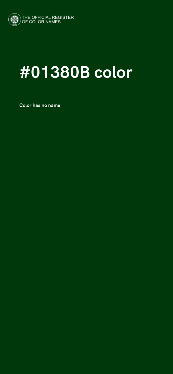 #01380B color image