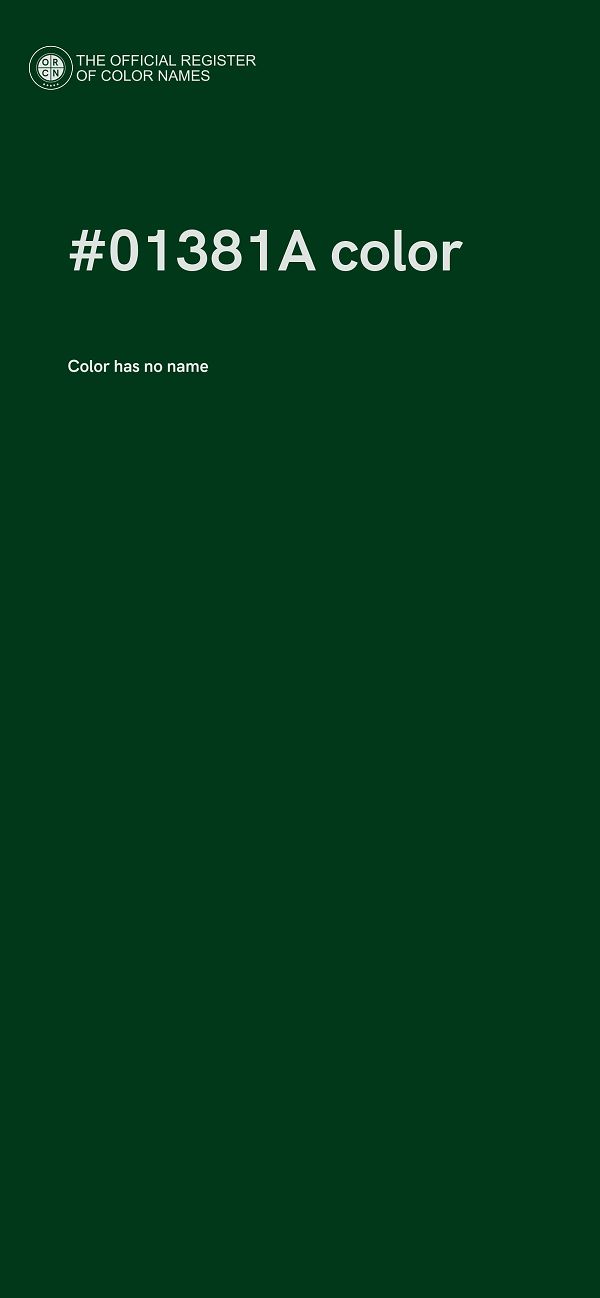 #01381A color image