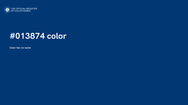 #013874 color image