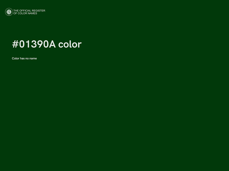 #01390A color image