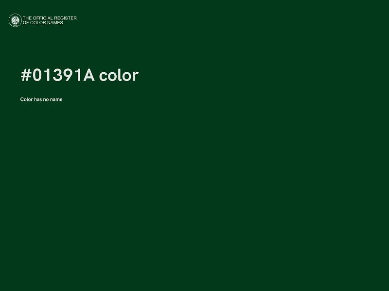 #01391A color image