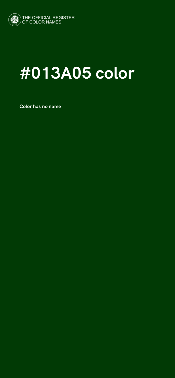 #013A05 color image