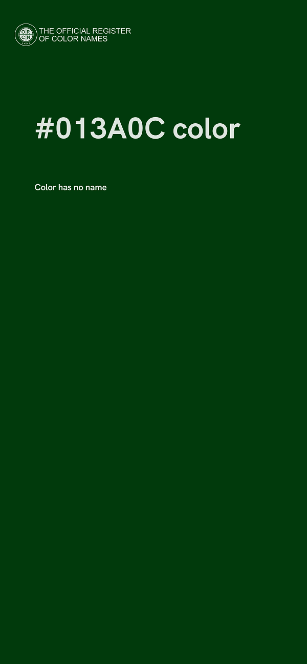#013A0C color image