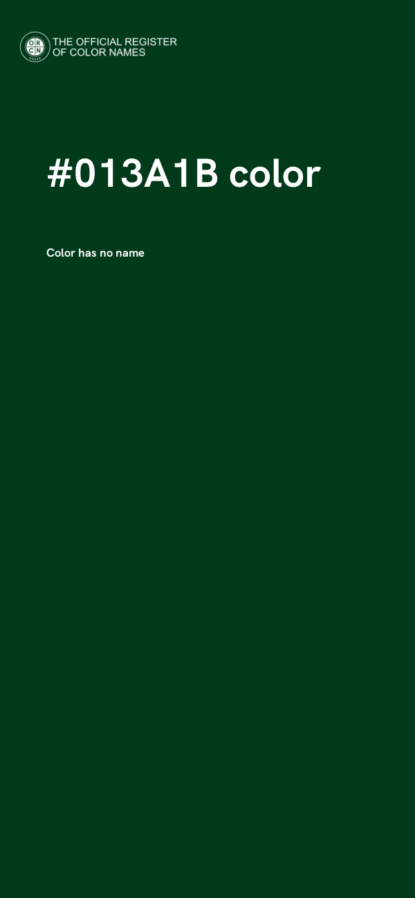 #013A1B color image