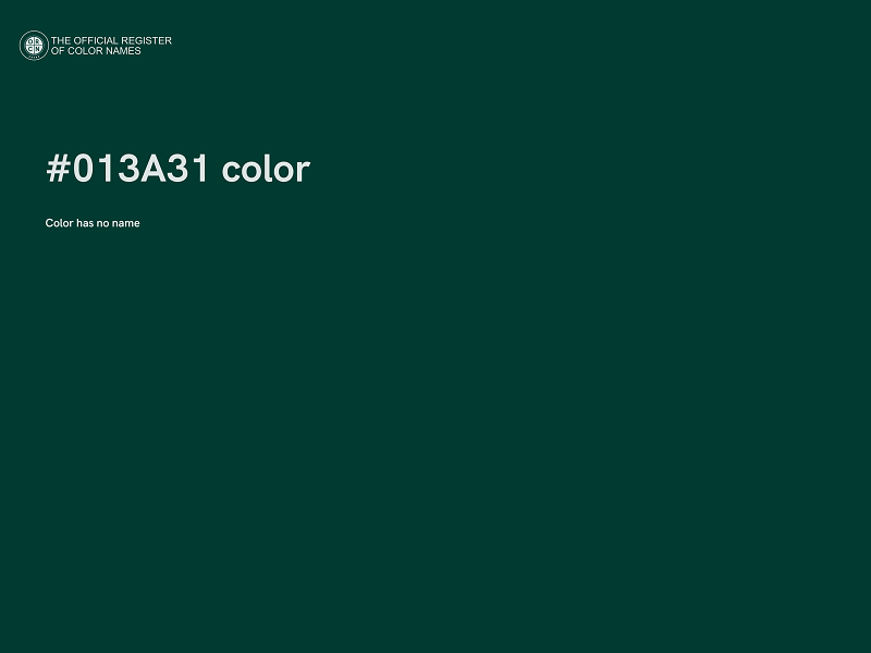 #013A31 color image