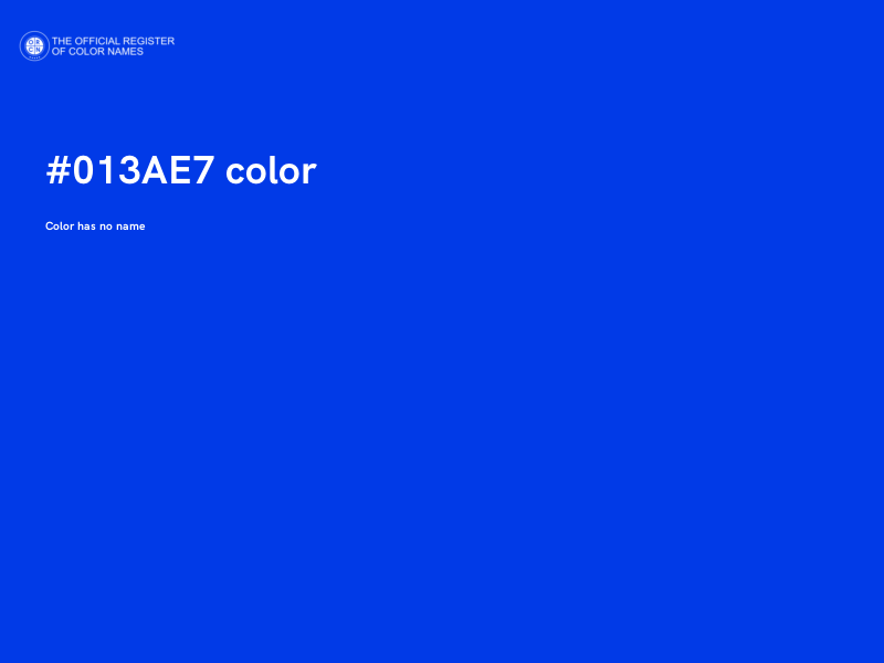 #013AE7 color image