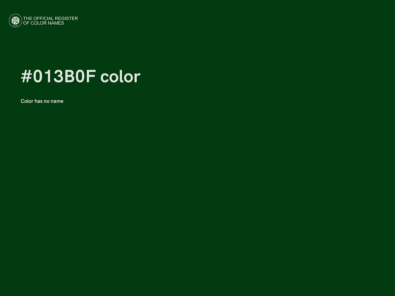 #013B0F color image