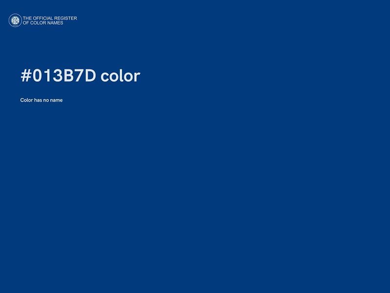 #013B7D color image