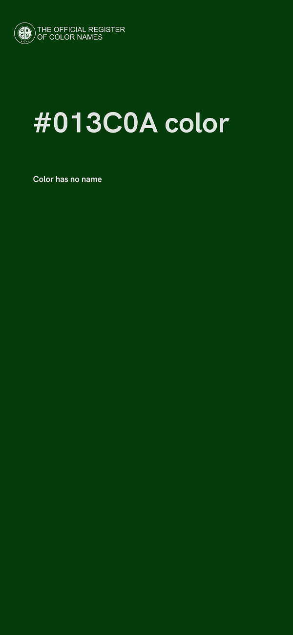 #013C0A color image