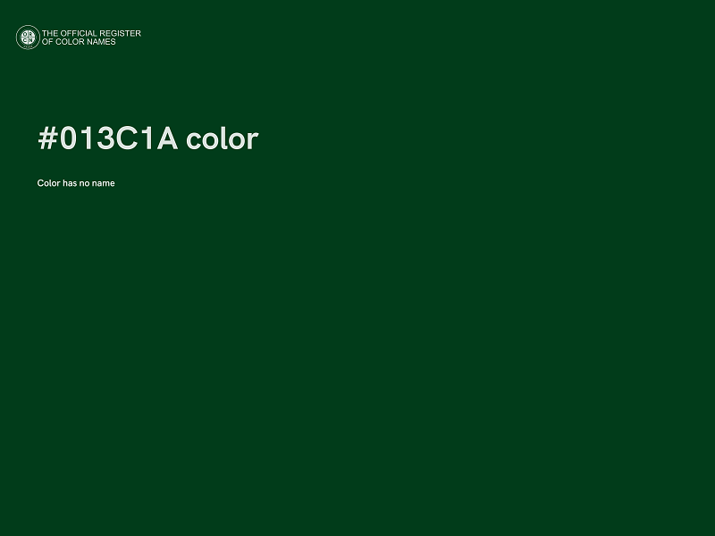 #013C1A color image