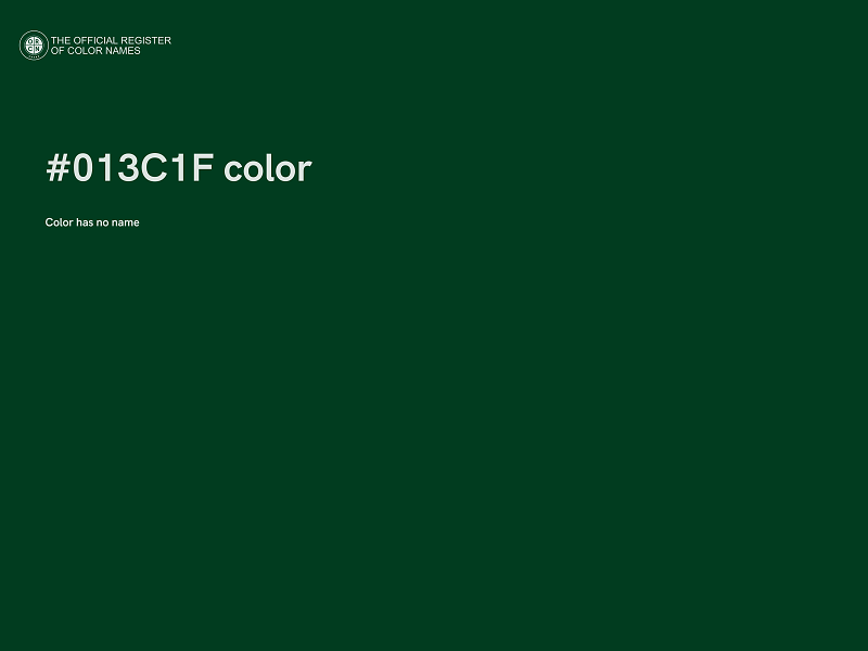 #013C1F color image