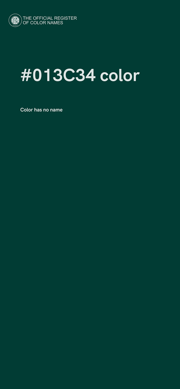 #013C34 color image