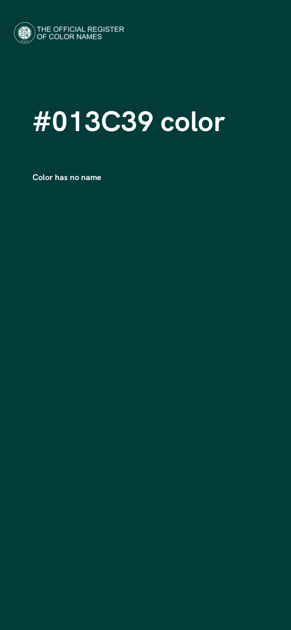 #013C39 color image