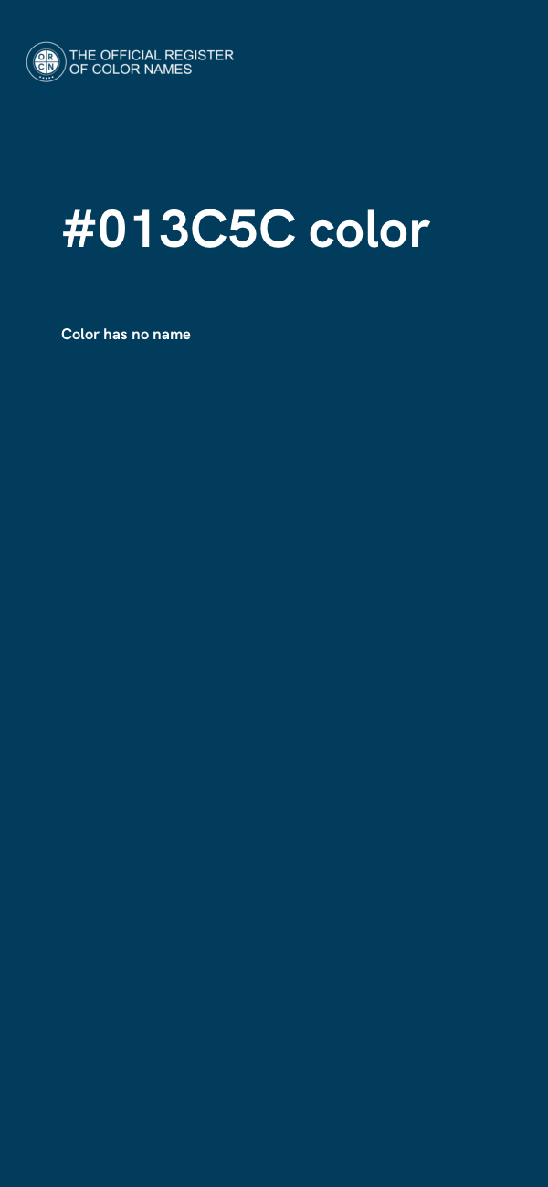 #013C5C color image